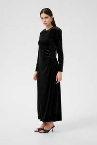 Karen By Simonsen: Cecilia Long Dress - Black Velvet