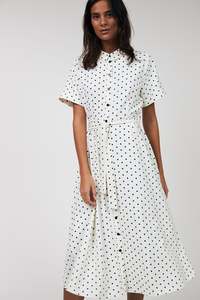 Lollys Laundry Blake Midi Dress - Dot Print