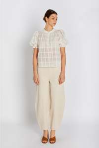 Trousers: Rue de Femme Holana Pants - Sand