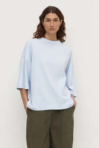 Assembly Label Max Cotton Oversized Tee - Powder Blue