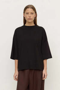 Assembly Label Max Cotton Oversized Tee - Black