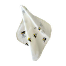 Tiny Humans: Muslin Baby Wash Cloth Buzzy Bee