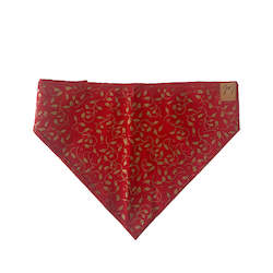 Furry Friends: Christmas Dog Bandana Red and Gold