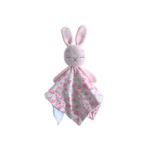 Tiny Humans: Parker Rabbit Cloth Lovie Pink/Pink