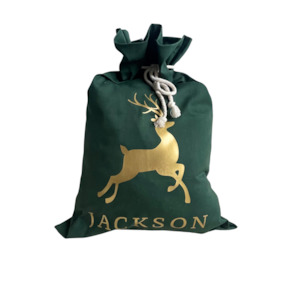 Christmas Collection: Premium Green Santa Sack - Personalised