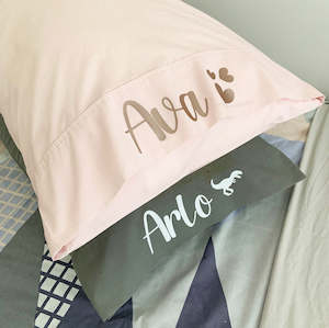 Labels: Personalised Kids Pillow Cases