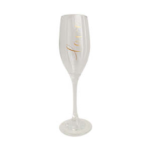 Valentines Day: Love Champagne Glass Gold, Silver or Rose Gold