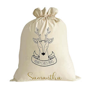 Stockings: Santa Sack Pretty Deer - Personalised