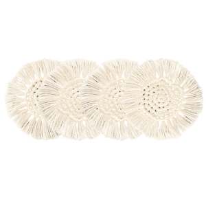 Homewears: Boho Coaster 4 Pack White