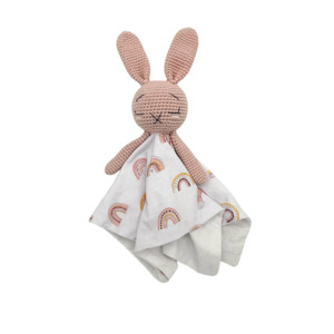 Parker Rabbit Cloth Lovie Pink Rainbow