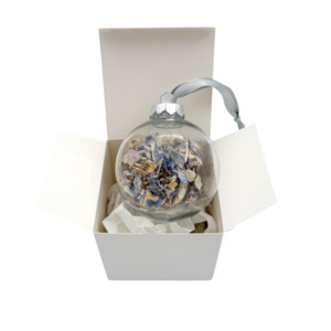 Potpourri Christmas 8cm Bauble - Blue (includes personalisation)