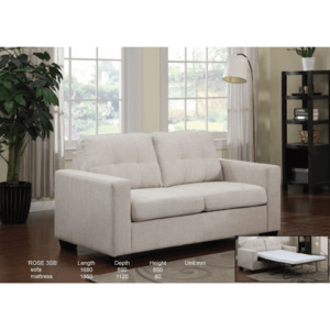 Lotus 2-Seater Sofa Bed Beige La Casa Life
