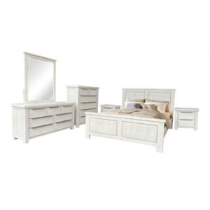 Products: Amanda Bedroom Suite (Whitewash) La Casa Life