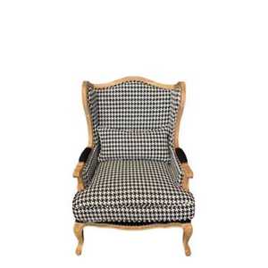 Products: Houndstooth Black & White Occasional Chair La Casa Life