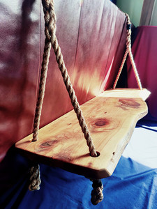 Products: Macrocarpa Slab Swing Seat Kea Resilience Proje