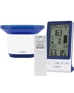 724-1415BL La Crosse Digital Rain Gauge with Outdoor Temperature and Humidity
