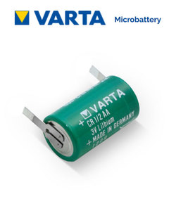 Varta CR1/2AA 3V Lithium Battery with Solder Tags