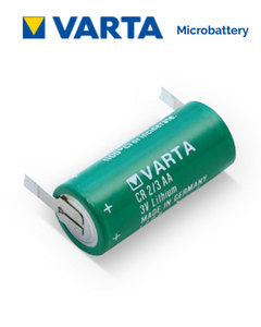VARTA CR2/3AA 3V Lithium Battery with Solder Tag