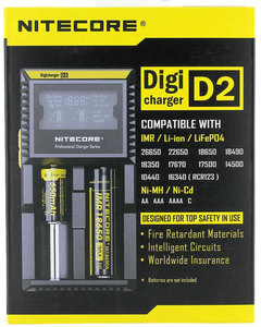 NITECORE D2 2 Bay Universal Digital Charger with Display