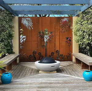 Corten Steel Panels Made in NZ Nikau Set