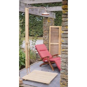 Indoor Outdoor Shower Twin Taps Antique Copper – Chrome