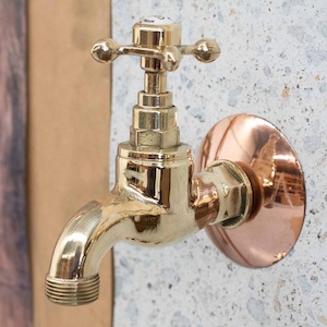 Handmade Foot Wash Tap Brass Chrome