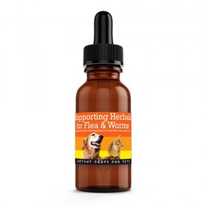 Flea-Worm Treatment Cats & Dogs Natural Herbal Support