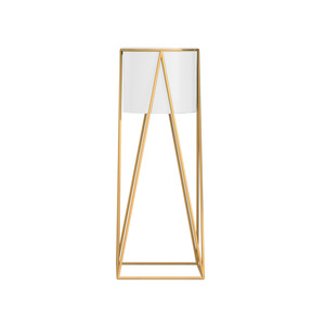 Gold Metal White Plant Stand