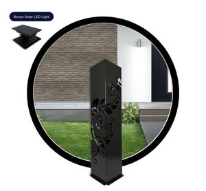 Garden Light Pillar Black Powder Coated