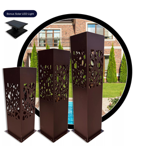 Garden Light Pillar Made in NZ Burnished Copper Free LED Light Pack