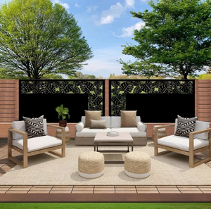 Corten Steel Fence Panel Privacy Screen Monstera