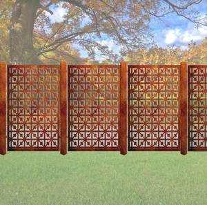 Corten Steel Fence Panel Privacy Screen Arrows