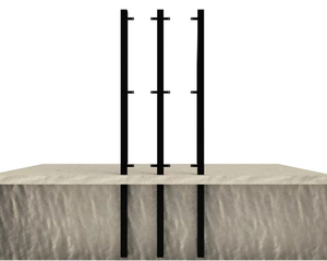 Corten Steel Fence Post Inground-Soft Ground