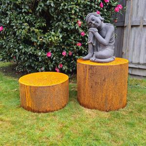 Corten Steel Pedestal Planter