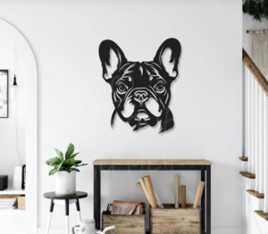 Garden Art NZ New Zealand Artists Ladybugs Gardening Online: French Bulldog Metal Wall Art Made