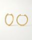 Diamond Hoop Earrings 10K Yellow Gold