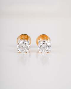 1.00 Carat TW Lab-Grown Diamond Solitaire Stud Earrings