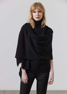 Pure Cashmere Scarf - Black