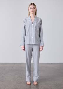 All: Arabella PJ Shirt - Black/White Stripe