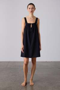 Camilla Camisole Nightgown - Black
