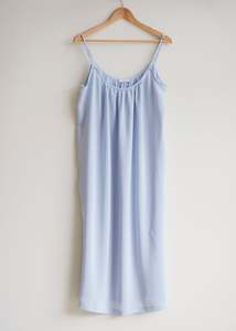Nighties: Victoria Silk Nightgown - Pale Blue
