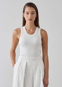 Singlets: Cotton Tank - Ecru