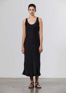Silk Tank Dress - Black