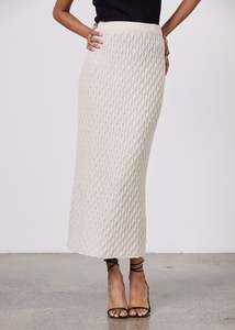 Romy Knit Skirt - Ecru