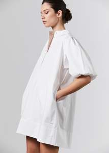Dresses 1: Mila Cotton Dress Short - White