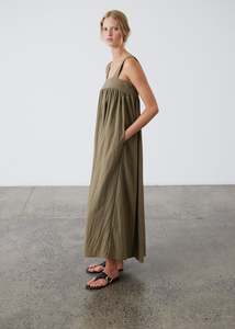 Dresses 1: Ana Cotton Dress - Khaki