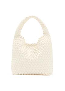 Rylan Recycled Leather Small Tote - Ivory