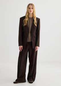 Invert Pleat Trouser - Truffle