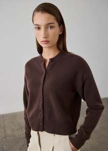 Boxy Cashmere Cardigan - Chocolate ( Dev Copy - Pre Order Test)