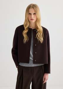 All: Cashmere Cardi Jacket - Coffee